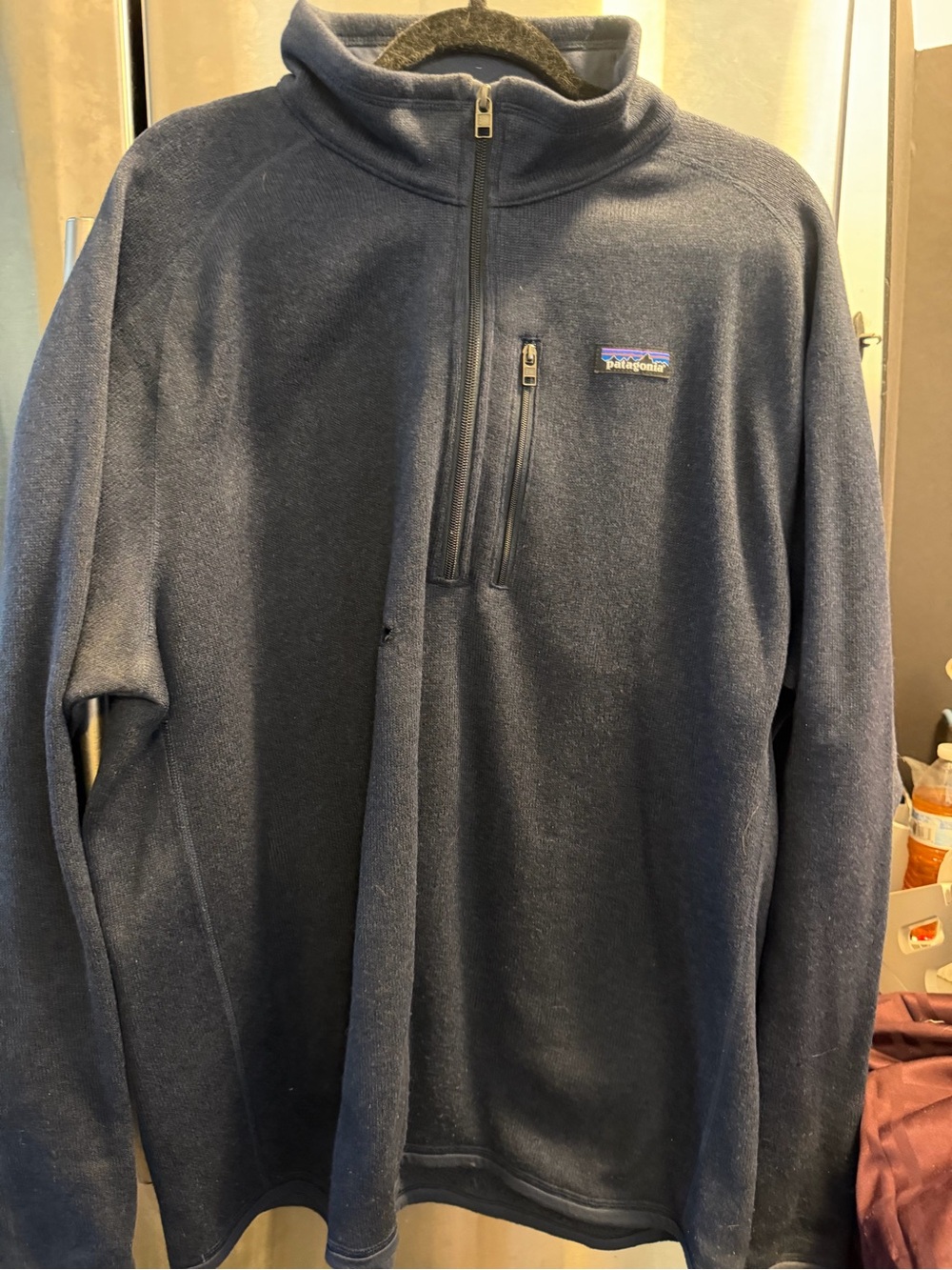 Patagonia Navy Blue Quarter-Zip Crewneck Fleece